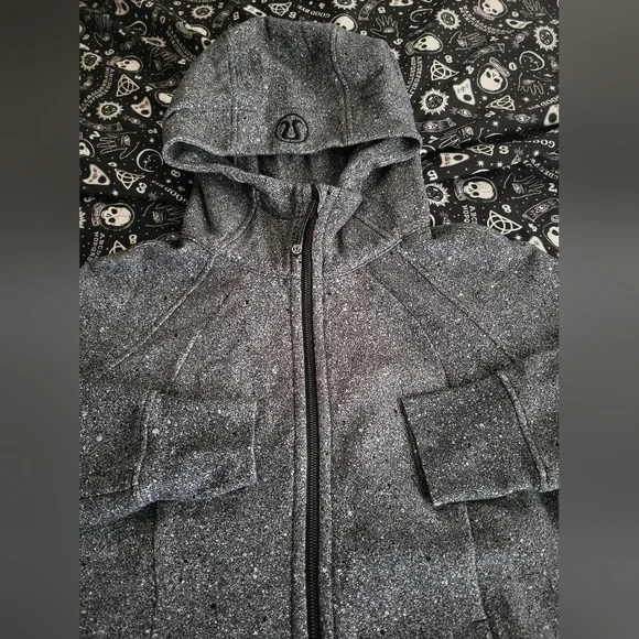 Lululemon scuba hoodie rare  speckled black, size 14. NWT. - Picture 4 of 12